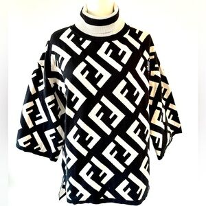 Designer Sweater Done in Black & White .